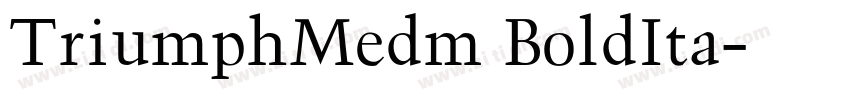 TriumphMedm BoldIta字体转换